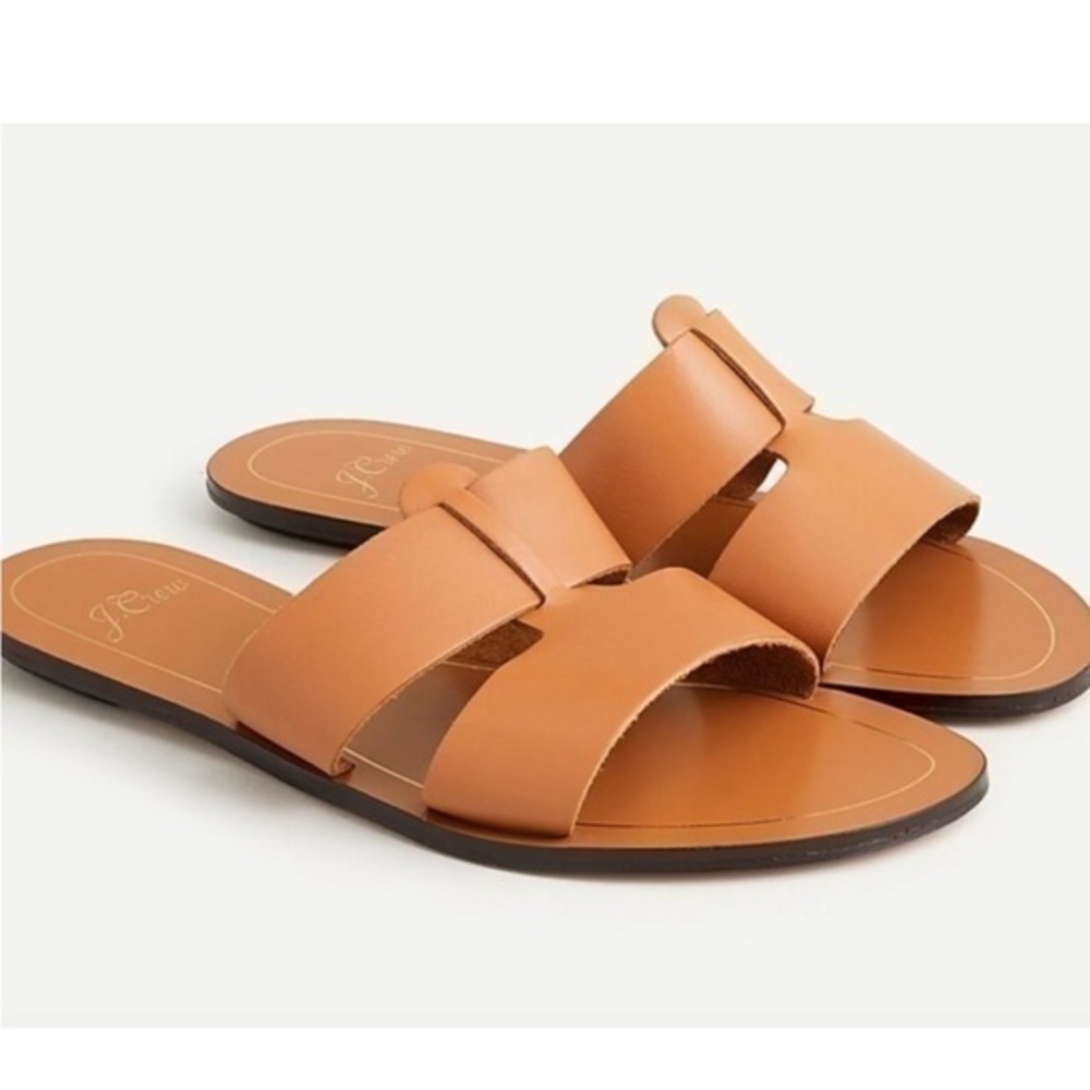 J. Crew Cyprus slides sandals tan size 8 - Picture 1 of 6
